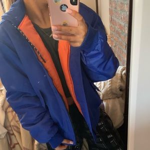 Blue and orange bomber jacket ASOS!